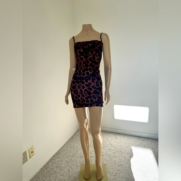 Used size S leopard print dress - Picture 3 of 6